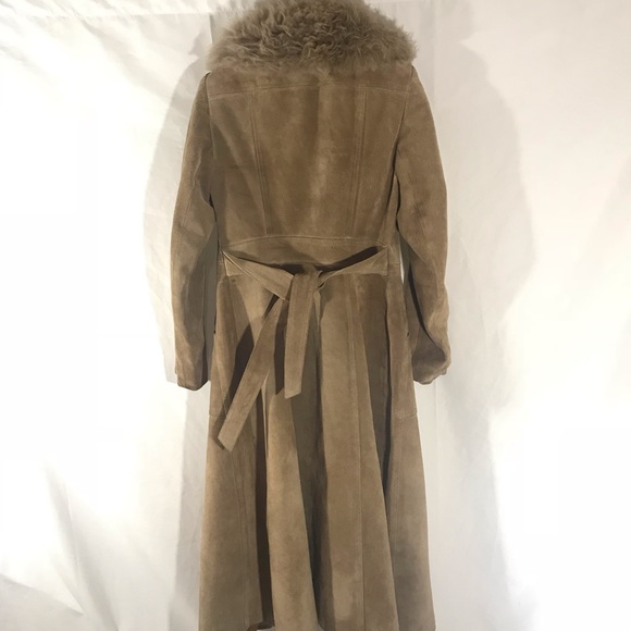 Vintage Full Length Coat with Fur Collar - Picture 7 of 8